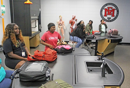 The remodeled science lab in Oktibbeha Hall Math & Science Building on the Scooba campus includes new combination desks and lab sinks and is equipped with the latest technology. The remodeled science lab in Oktibbeha Hall Math & Science Building on the Scooba campus includes new combination desks and lab sinks and is equipped with the latest technology.